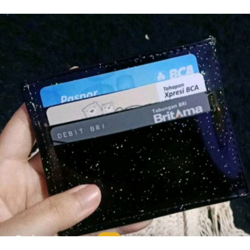 DOMPET KARTU/CARD HOLDER HOLOGRAM SILVER 6 SLOT KARTU + 1 SLOT MONEY