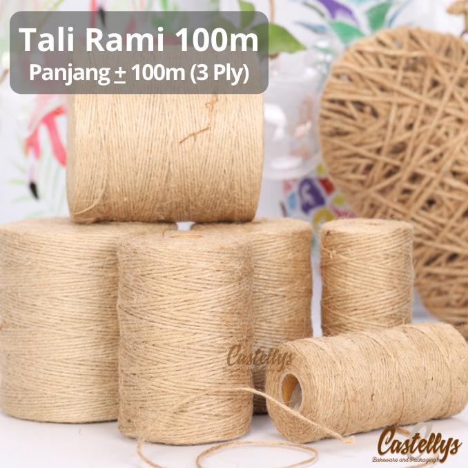 

Ready...Ready...Ready...] Tali Rami Goni Roll 100m Hemp Rope Twine Hangtag Hiasan Kotak Kue Kado