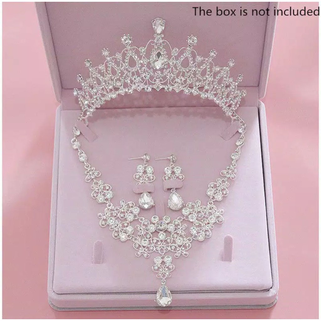 Shiny Crown - Jewelry Set Anting Kalung - Mahkota Tiara