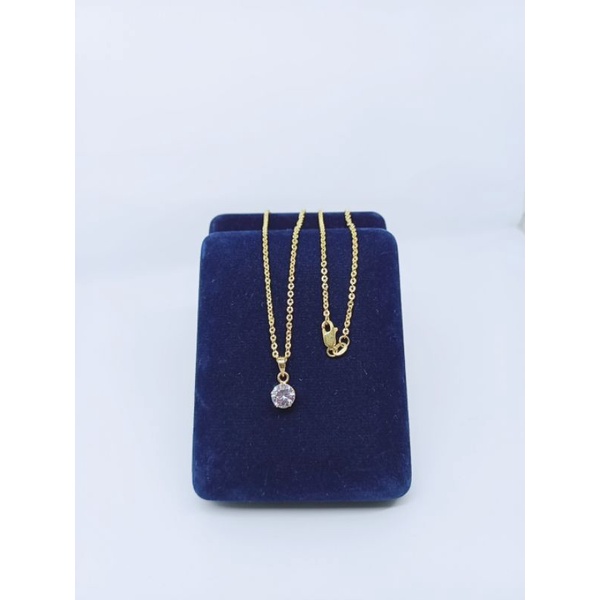 KALUNG PERAK 925 ASLI LAPIS EMAS/KALUNG NORI UKIR+LIONTIN SOLITAIRE MP/KALUNG ASLI SILVER/KALUNG FASHION WANITA