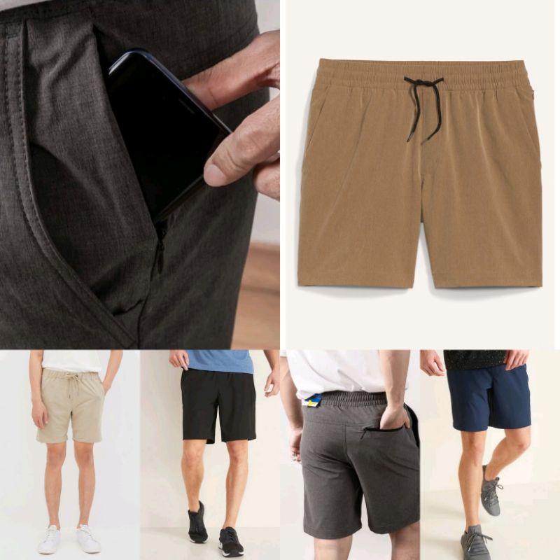 celana pendek pria branded original OLD NAVY StretchTech Go-Dry Jogger Shorts for Men BIG SIZE JUMBO