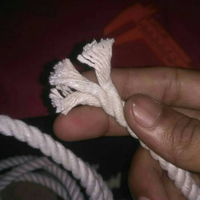 TALI TAMBANG/DIY/AKSESORIS TALI PUTIH KATUN 8 mm