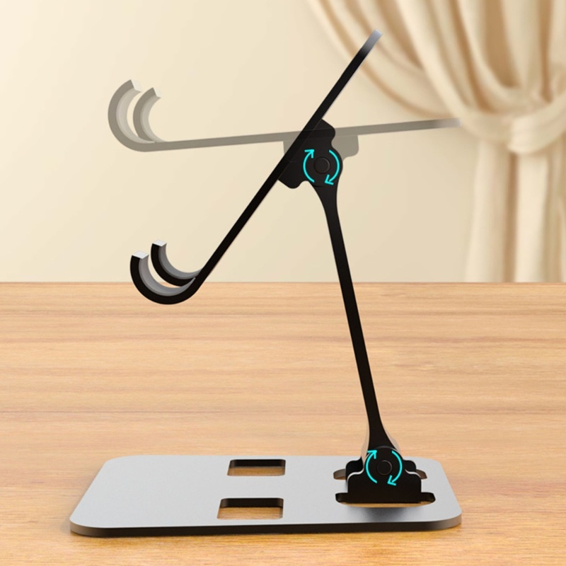 Zzz Stand Holder / Dudukan Ponsel / Tablet Model Lipat Bahan Aluminum Untuk Meja