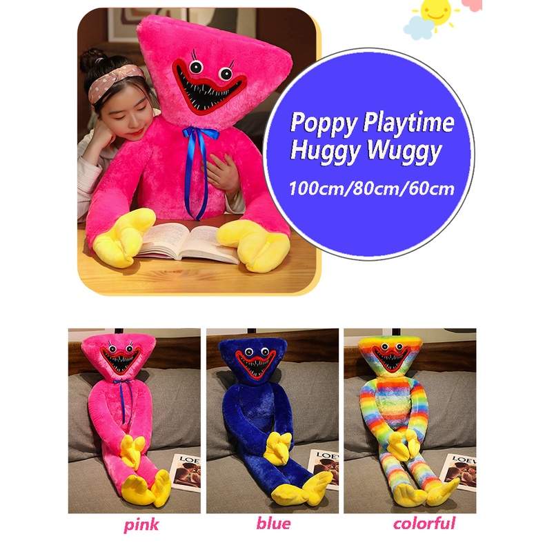 Mainan Boneka Stuffed Plush Laba-Laba Kaki Panjang 60cm 80cm 100cm Warna Pelangi Biru Pink 2 Ibu