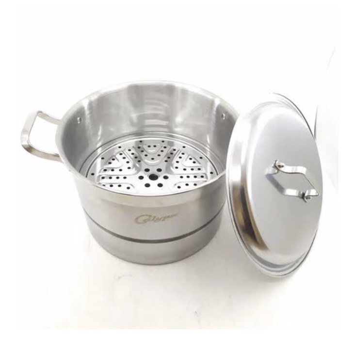 PANCI KUKUS STEAMER DANDAN STAINLESS 30 CM BAGUS - CALYPSO