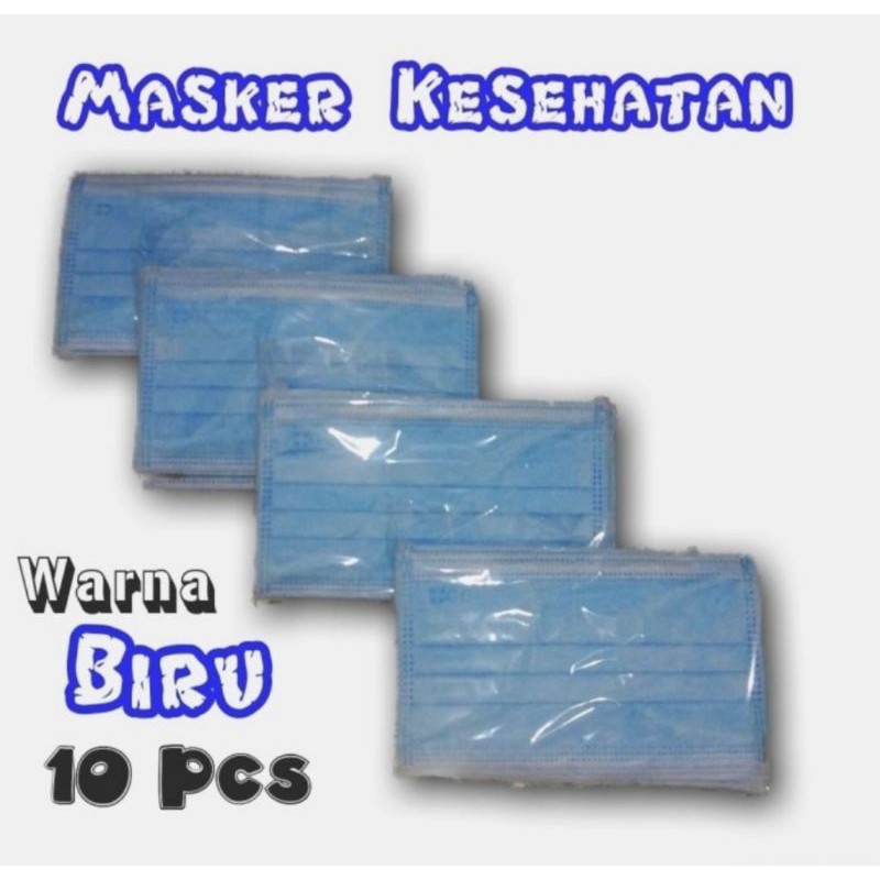 Masker Medis Dewasa dan Anak Isi 10 Earloop - Masker Bedah Medis Disposable Surgical Mask Earlop