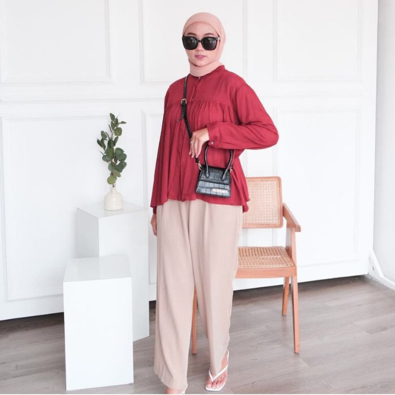 CRINCLE BLOUSE RAYON OVERSIZE LD ±130cm