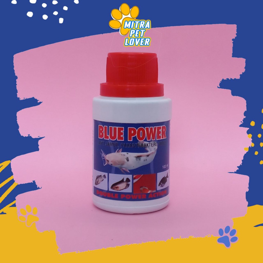 OBAT IKAN ANTI JAMUR VIRUS BAKTERI KUMAN DAN PARASIT - BLUE POWER 125 ML - UNTUK AIR AQUARIUM KOLAM - OBAT GATAL LUKA STRESS SIRIP PECAH - ANIMAL FISH HEALTHCARE AND VETERINARY TAMASINDO KESEHATAN DAN VITAMIN TERNAK HEWAN BINATANG PELIHARAAN MITRAPETLOVER