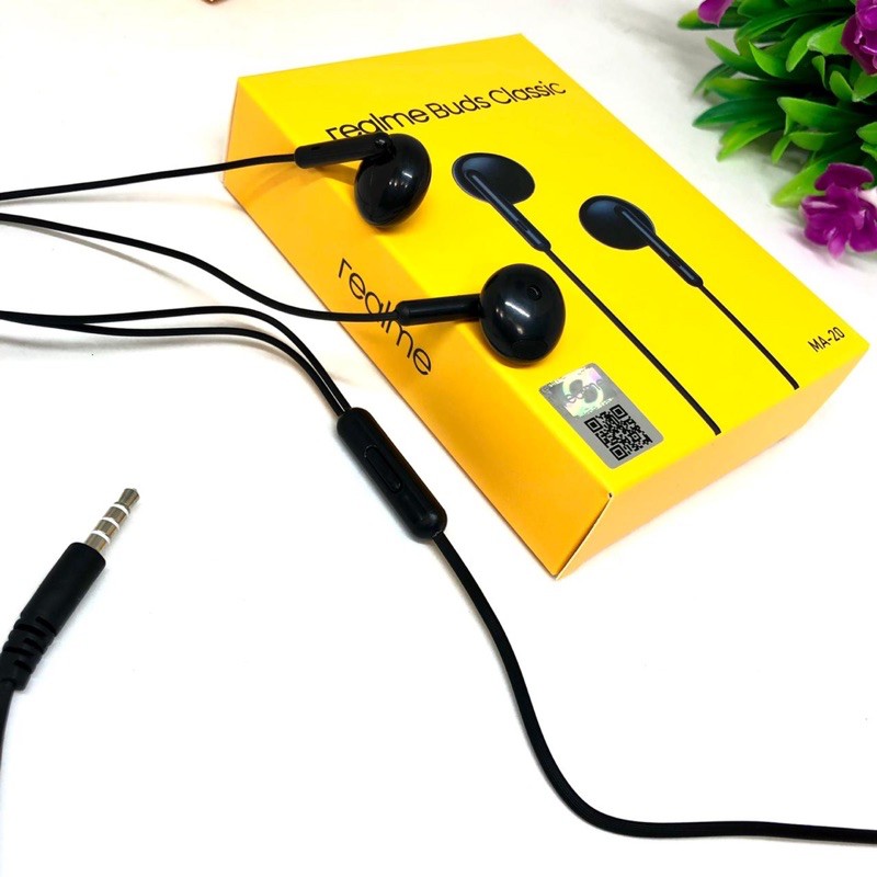 PROMO HANDSFREE ORIGINAL REALME BUDS CLASSIC MA20 EARPHONE REALME 3 BUDS PURE BASS RMA2001