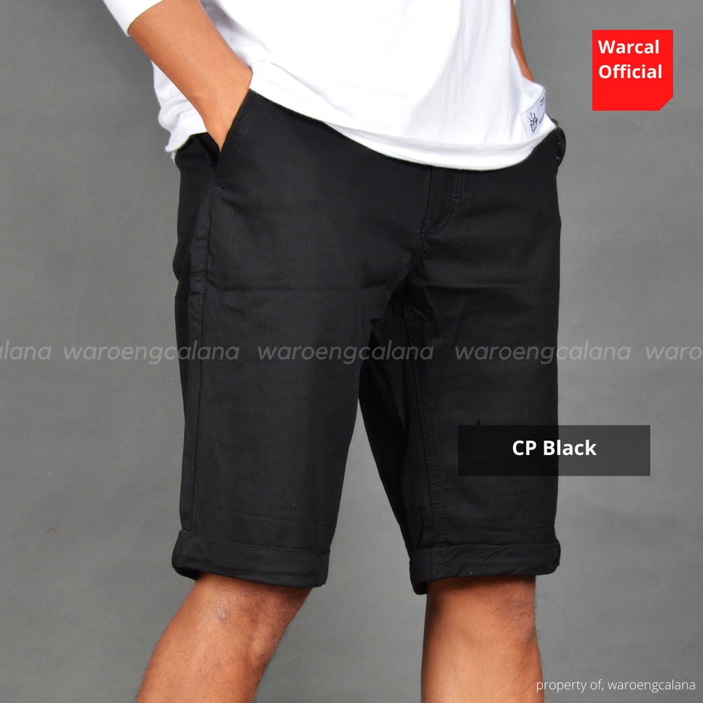 Celana Pendek Pria Chino Pants Black