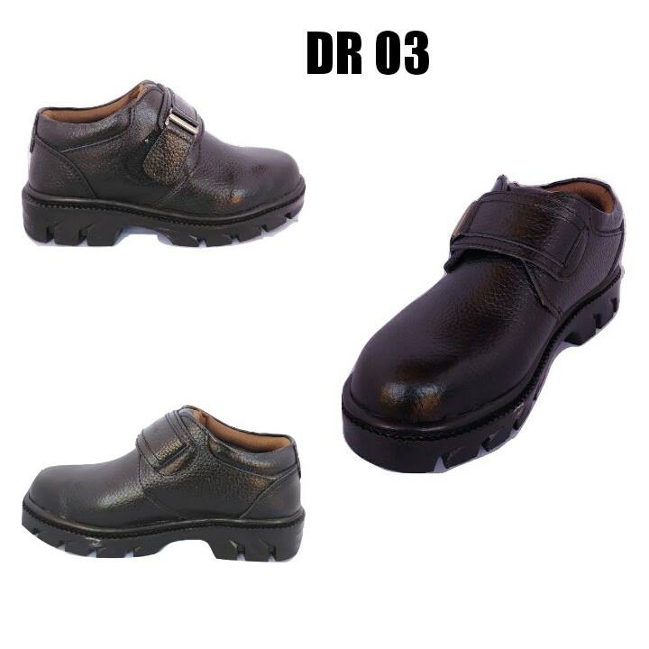 Sepatu Safety Pria - Kulit Sapi Asli - Ukuran 44 45 46 47 - DR03