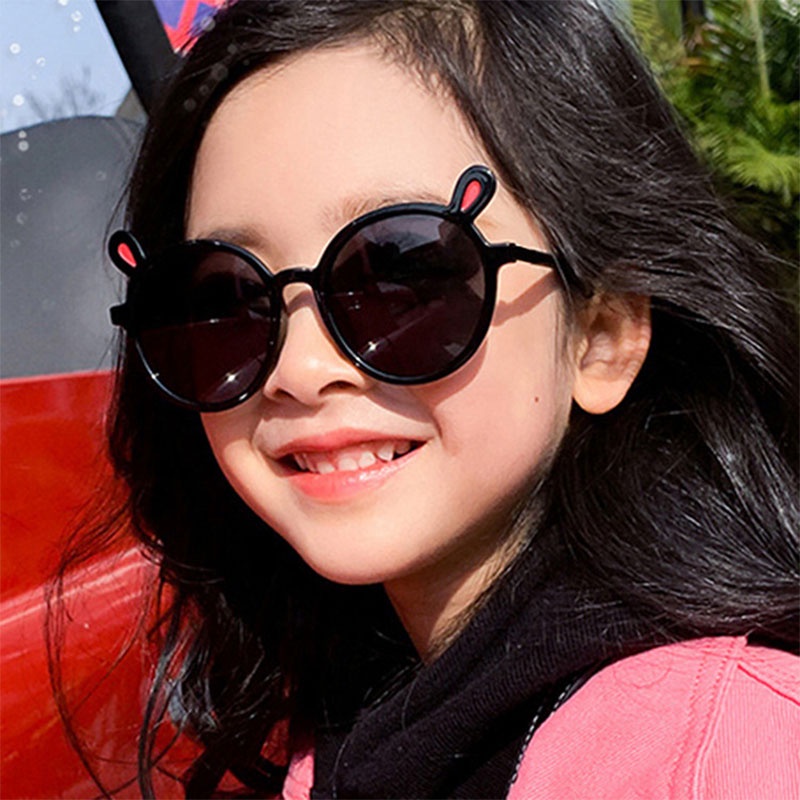 Kacamata Hitam Bentuk Kartun Telinga Kelinci Warna-Warni Untuk Anak - An