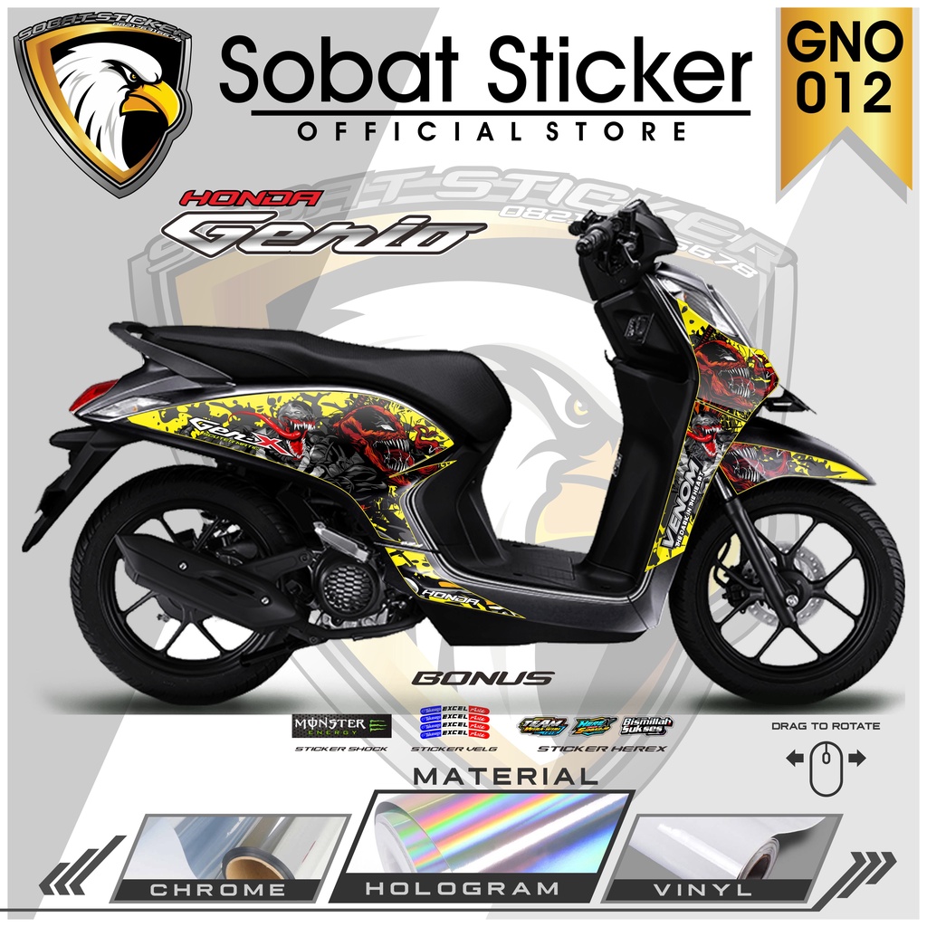 STRIPING GENIO - STRIPING HOLOGRAM HONDA GENIO VENOM SB-012
