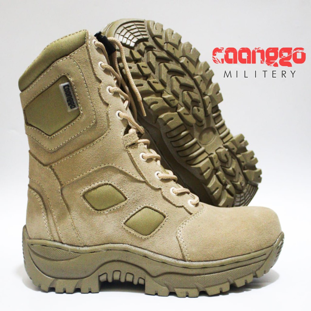 Sepatu Pdl Tactical Gurun Jatah Polpp Pns Caanggo Militery Cream 10inc