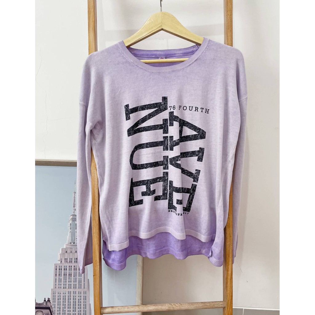 S oliver purple n grey longsleeve soft knit top