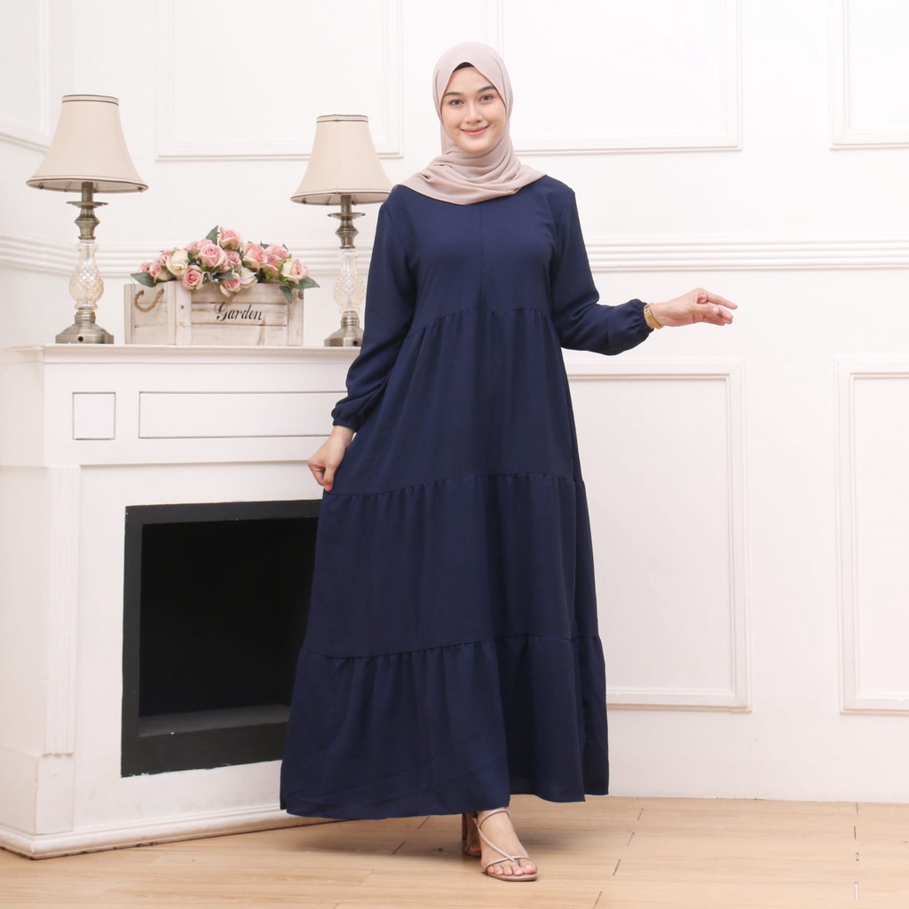 GAMIS SUSUN CRINKEL PREMIUM BUSUI RESLETING DEPAN M L XL XXL | GAMIS BUSUI BUMIL FRIENDLY | GAMIS MODEL HANUM DRESS