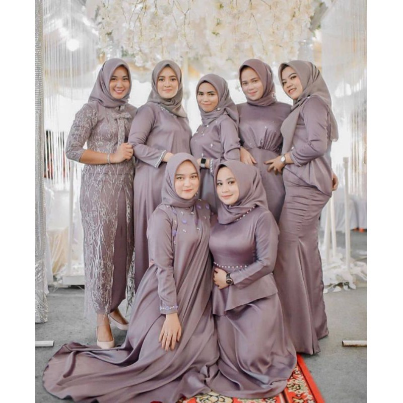 Paket Bridesmaid Seragam Keluarga Satin Polos PART 1