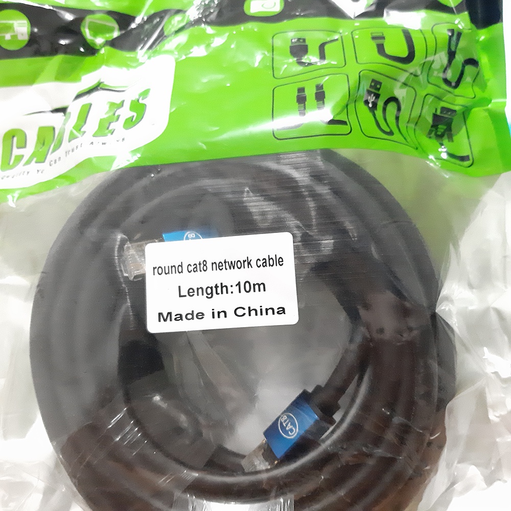 Kabel Round Cat 8 Patch Cord Ethernet UTP Cable 10 Meter