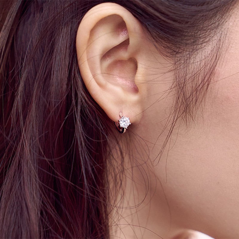 925 anting perak sterling anting-anting wanita dengan perhiasan fashion berlian