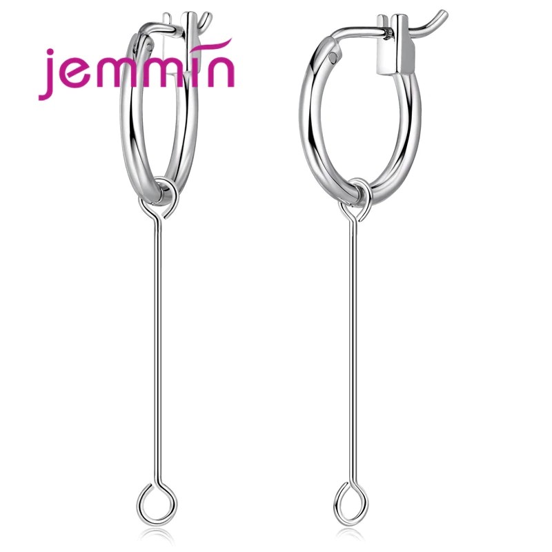 earrings Long 925 Sterling Silver Dangle Earring Findings DIY Jewelry Prevent Allergy Ear Wire