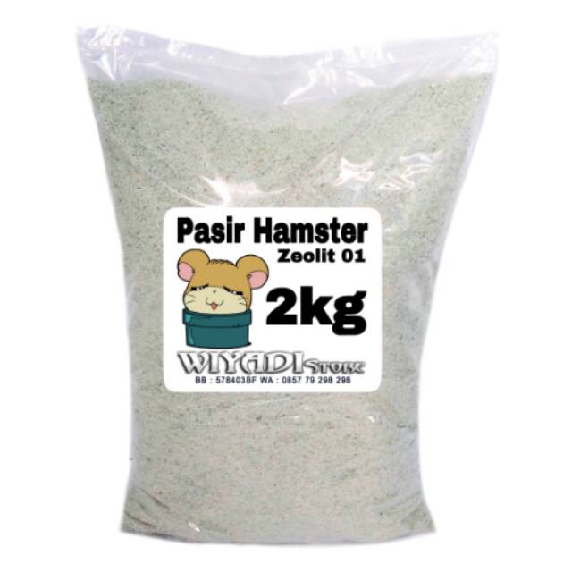 Pasir Hamster Zeolit 01 Repack 2kg Untuk Alas Kandang dan mandi