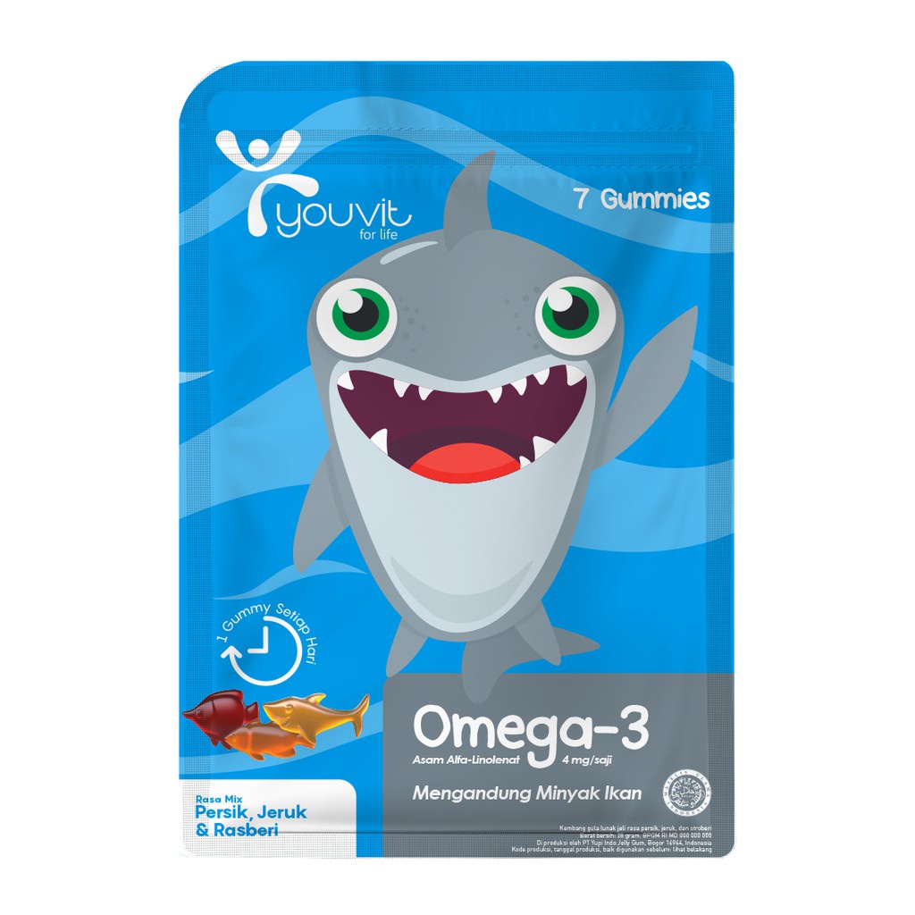 YOUVIT GUMMY OMEGA 3 ANAK 1 SAHCHET ISI 7 GUMMY