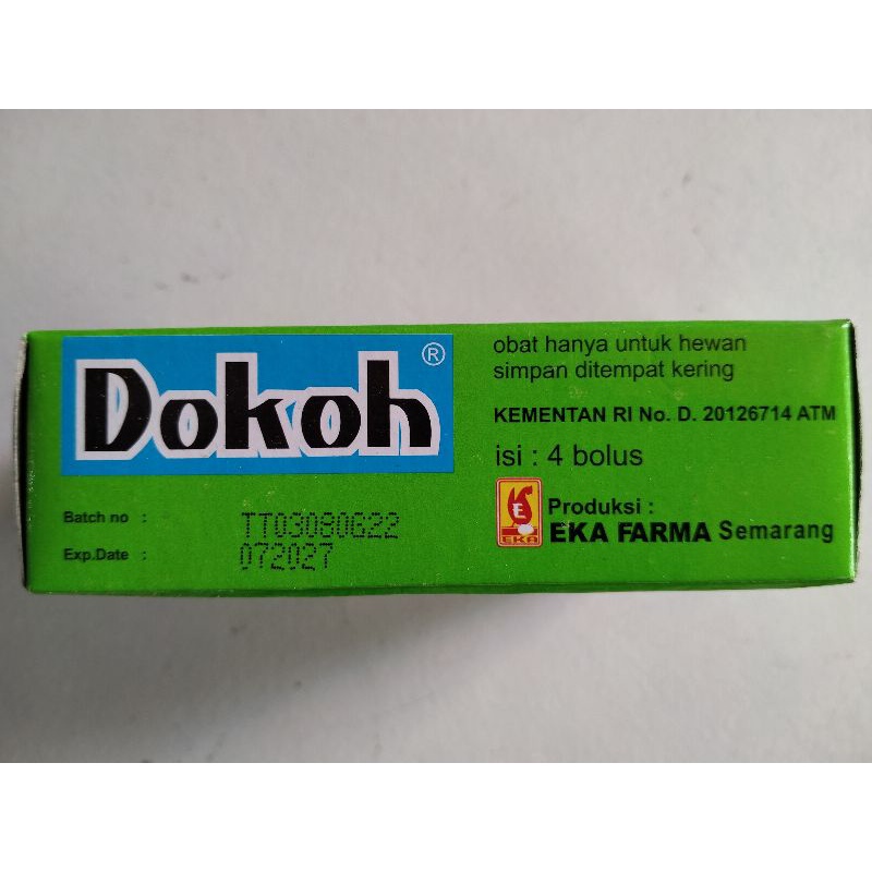 DOKOH 4 Bolus - OBAT &amp; VITAMIN PENAMBAH NAFSU MAKAN KHUSUS UNTUK SAPI KERBAU KAMBING