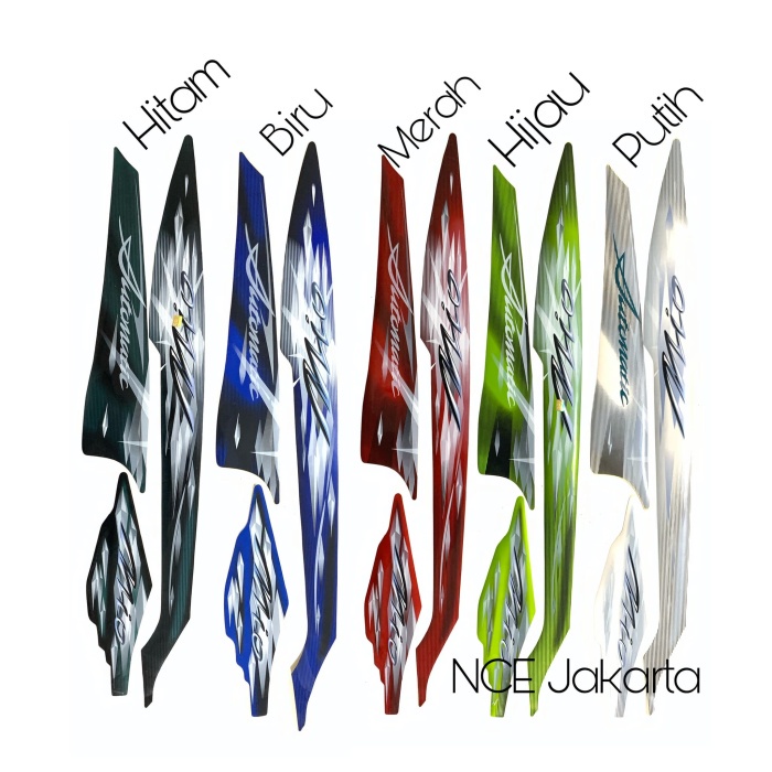 STIKER STRIPING MIO SMILE 2009-2010 - Hitam