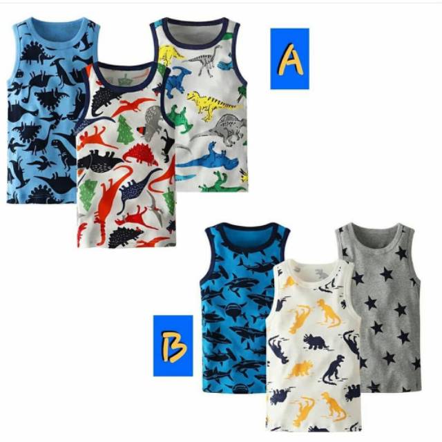 SINGET CATTON BOY(KB)/BAJU DALAM ANAK LAKI LAKI IMPORT/BAJU DALAM ANAK LAKI LAKI MOTIF KEREN