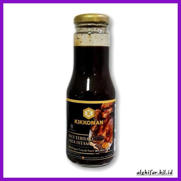 

gnidderdsaus- kikkoman teriyaki lada hitam sauce halal botol 300 gr -asliiiiii.