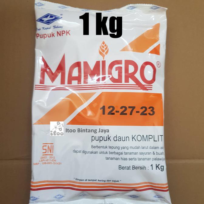 Ready Stock] Pupuk Daun Komplit Mamigrow Oren 12 27 23 Untuk Bunga Dan Buah 1 Kg