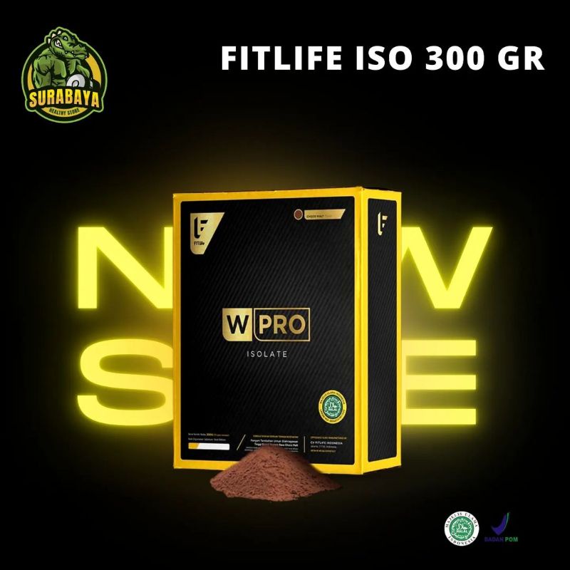 Fitlife Wpro Isolate 300 Gram 10 Serving Fitlife Whey Pro Protein Isolate Concentrate BPOM Halal MUI