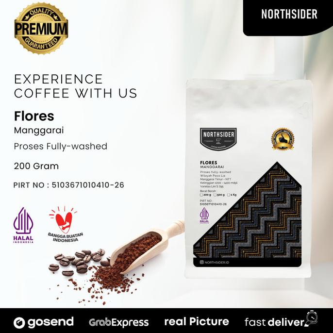

[COD] BIJI KOPI ARABIKA FLORES MANGGARAI WASHED - 200GR NORTHSIDER COFFEE [COD]