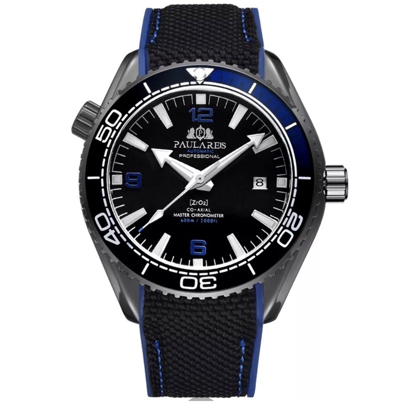 Jam Tangan Homage Seamaster Planet Ocean Deep Black Paulareis Automatic