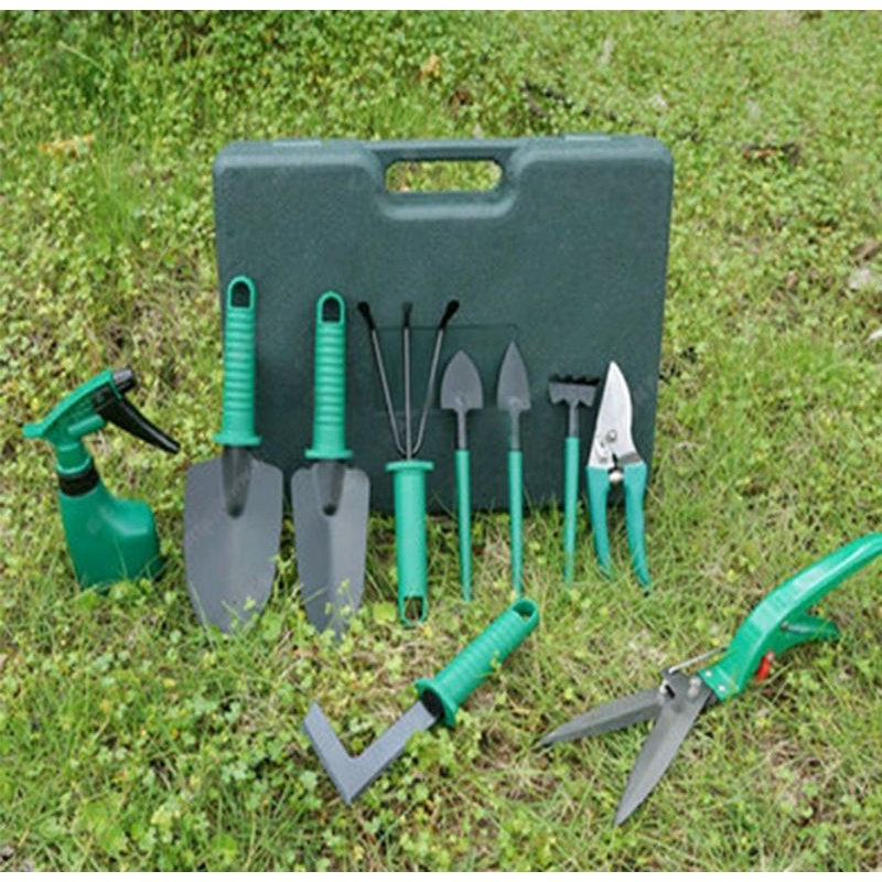 SEKOP TANAMAN ISI 10 SET / PERALATAN BERKEBUN / SEKOP TAMAN / SHOVEL GARDENING TOOLS / 10 Pcs Alat Berkebun Set Gunting Pangkas Taman Bonsai Garden Tools