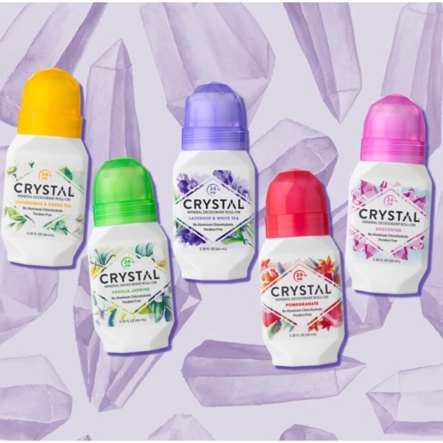 Jual Crystal Body Deodorant, Mineral Deodorant Roll On (66ml) Shopee