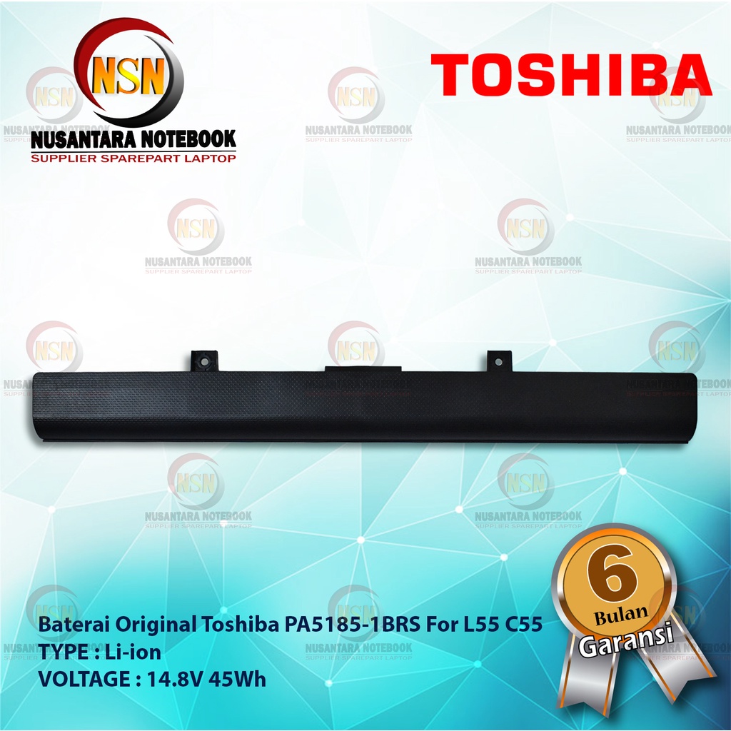 Baterai Original Toshiba Satellite C55 C55D C55T L55 L55D L55T PA5185