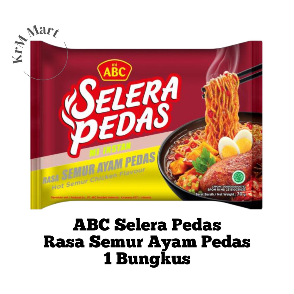 Jual Abc Selera Pedas Rasa Semur Ayam Pedas 1 Bungkus Mie Mi Instan Hot