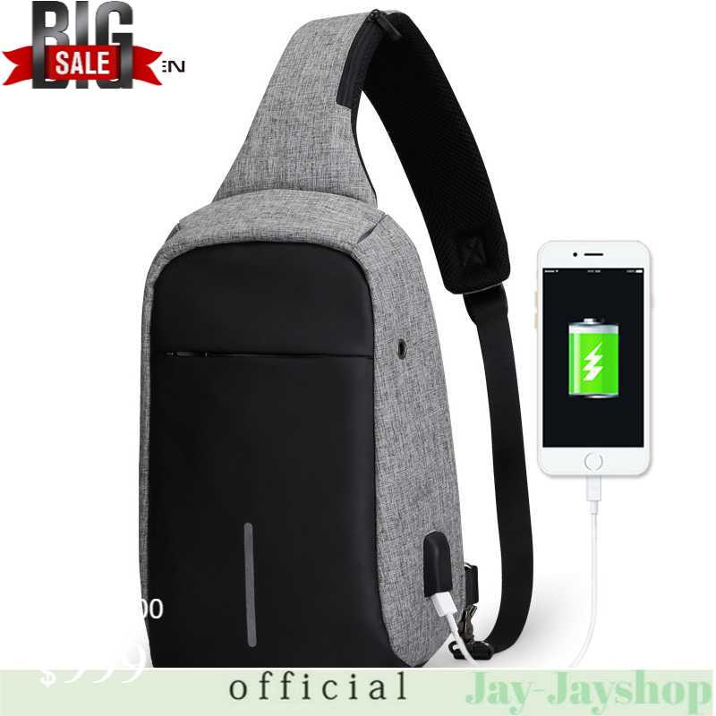 Mark Ryden Tas Selempang Anti Maling dengan USB Charger Port - MR5898