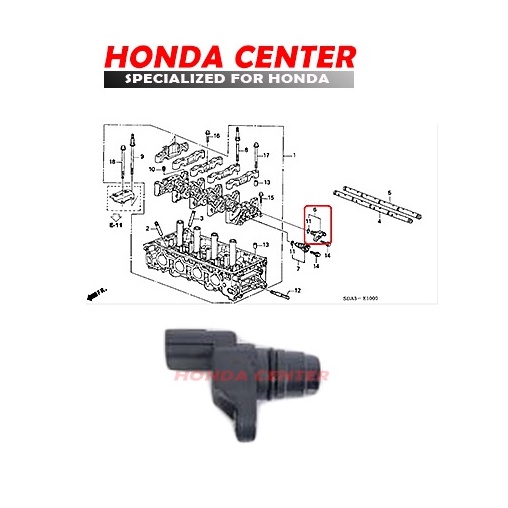 Sensor tdc cmp noken as jazz gd3 city gd8 accord cm5 crv gen2 stream 2000cc 2002 2003 2004 2005 2006 2007 2008