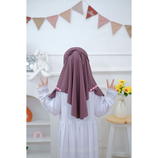 [COD] jilbab anak raisa / hijab instan tali ropel jersey premium 4-8thn