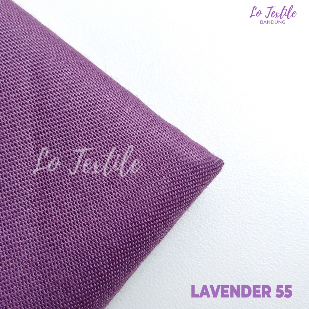 Kain Katun Toyobo Fodu Premium 0.5 Meter (Seri 1) - Bahan Katun Podu Cotton Koko Gamis Meteran-Ungu Lavender - 55