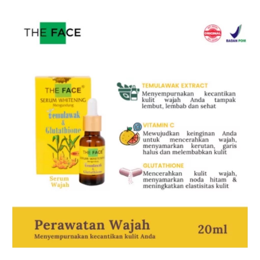 THE FACE TEMULAWAK Serum Whitening 20ml - Apple_Kosmetik