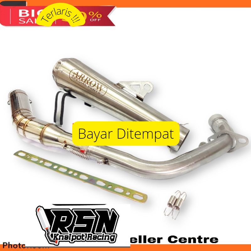 Knalpot RACING ARROW MIO BEAT VIXION GL VARIO BYSON MEGAPRO Supra Fiz R Satria FU Karbu GzTr 150 SON