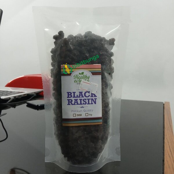 

Buah Kismis Hitam Kering Dried Dark Black Raisin Super Premium 250 gr