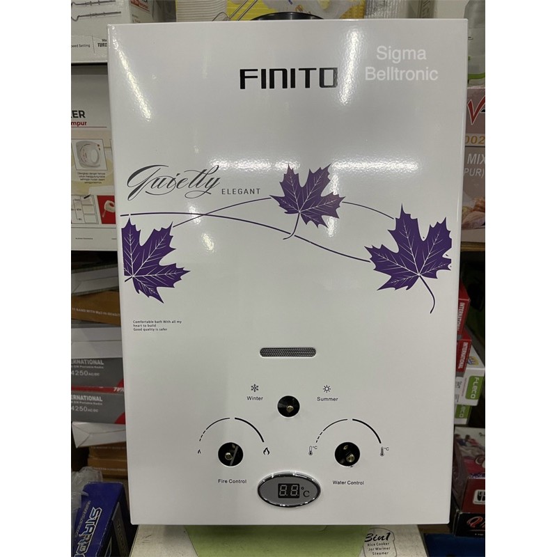 Pemanas air GAS LPG DIGITAL FINITO P-001/002 Water heater