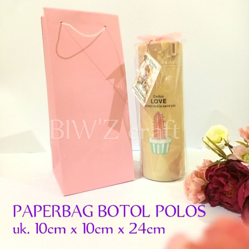 

PAPERBAG BOTOL POLOS PINK | 200gsm | 10*10*24