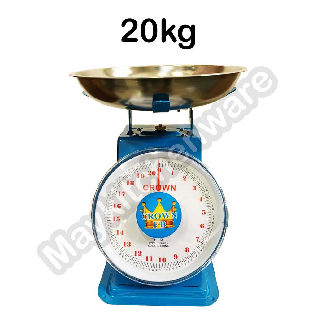 Timbangan Besi Crown 5kg 10kg 15kg 20kg Stainless Jarum Analog Manual Duduk Kue Tepung Buah Daging