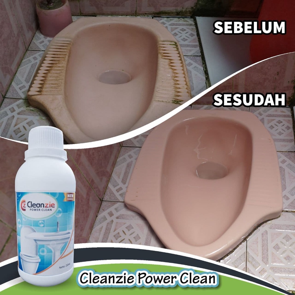 CLEANZIE POWER CLEAN Pembersih Lantai Kamar Mandi Toilet WC Ampuh Membersihkan Noda pada Porselen