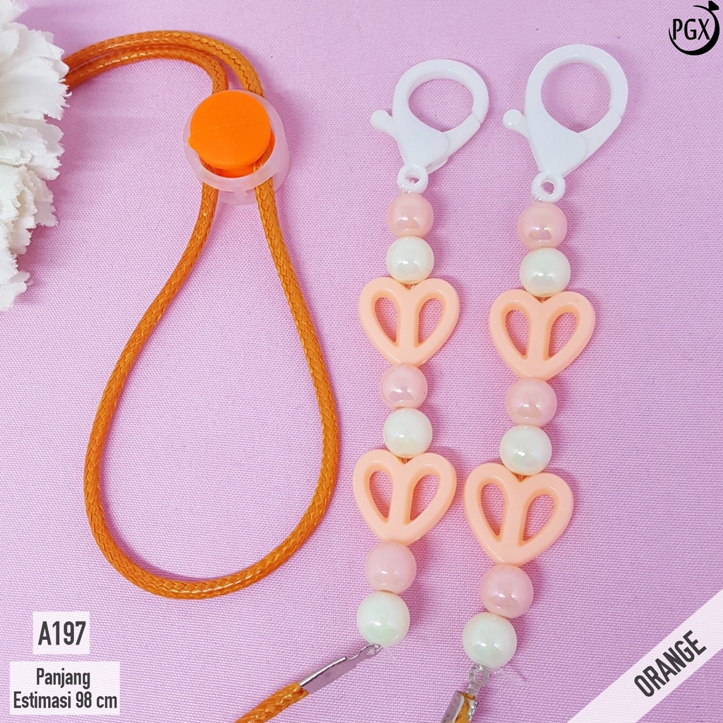 PGX Strap Masker - Tali Masker - Kalung Masker Mute Kristal Kaca Berkilau Aksesoris Fashion A197